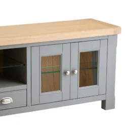 Dorset Storm Grey Painted Oak Extra Large TV Unit -Furniture Specialty Store CL XLTV SG 6