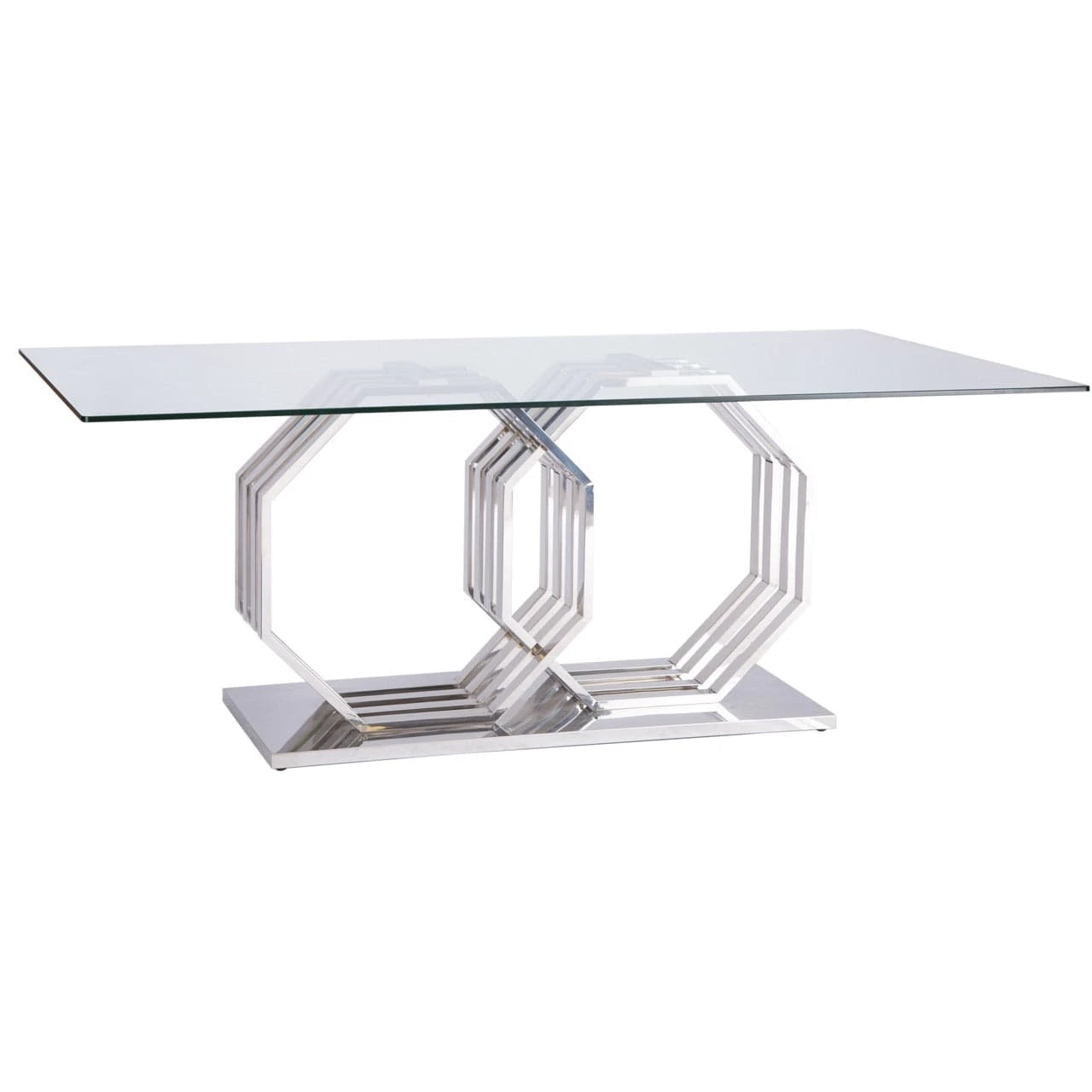 Genoa Glass 1.8m Dining Table 1 Genoa Glass 1.8m Dining Table