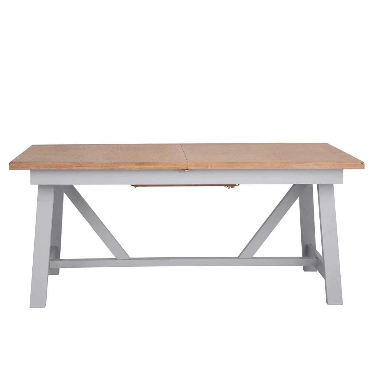 Eaton Grey Painted Oak 1.8m Butterfly Extending Dining Table 4 Eaton Grey Painted Oak 1.8m Butterfly Extending Dining Table - Image 4