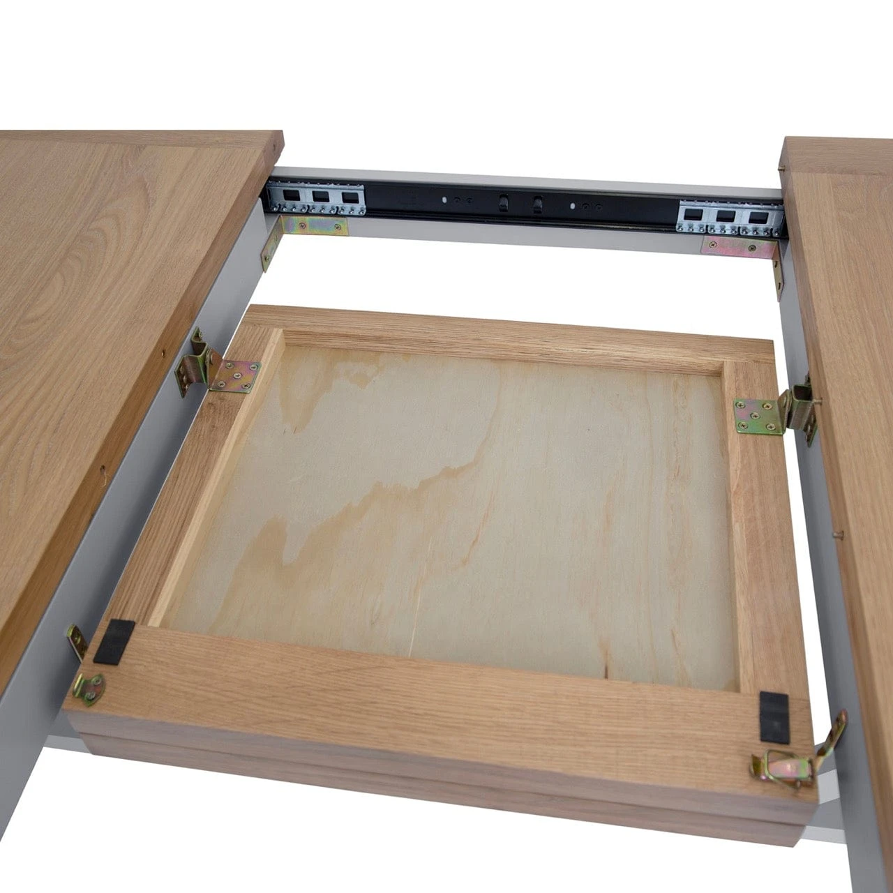 Eaton Grey Painted Oak 1.8m Butterfly Extending Dining Table 8 Eaton Grey Painted Oak 1.8m Butterfly Extending Dining Table - Image 8