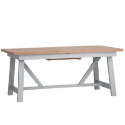 Eaton Grey Painted Oak 1.8m Butterfly Extending Dining Table 12 Eaton Grey Painted Oak 1.8m Butterfly Extending Dining Table -Furniture Specialty Store EA 18BET GLarge