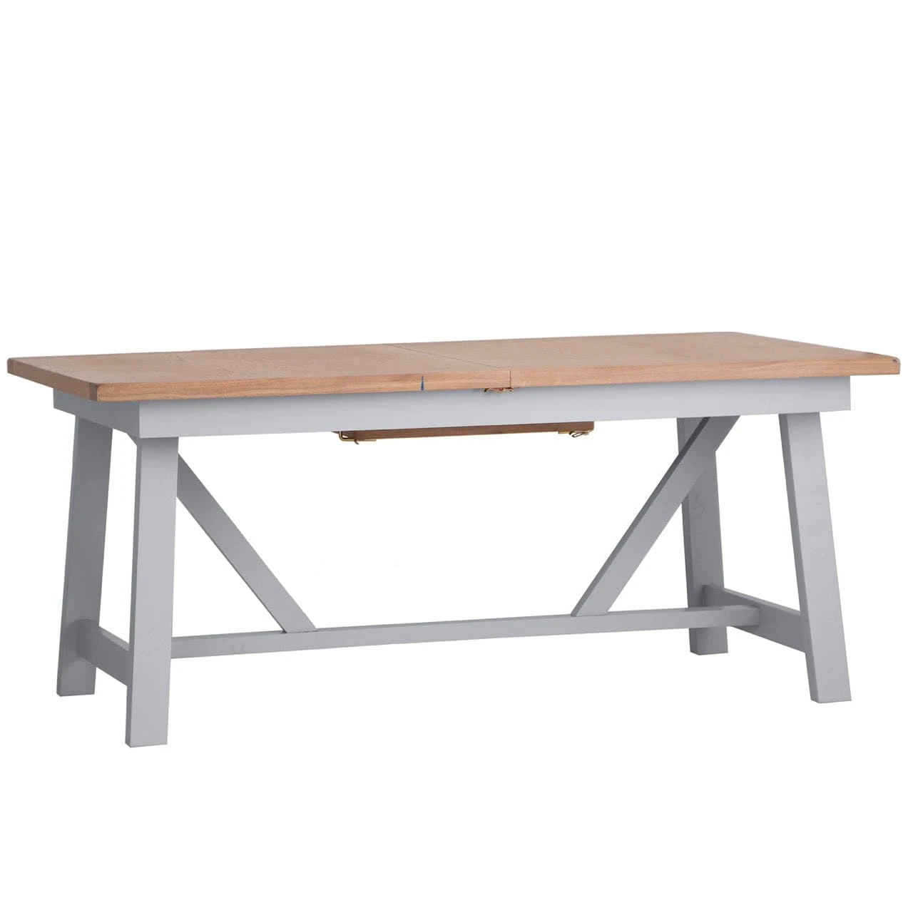 Eaton Grey Painted Oak 1.8m Butterfly Extending Dining Table 3 Eaton Grey Painted Oak 1.8m Butterfly Extending Dining Table - Image 3