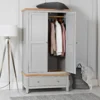 Eaton Grey Painted Oak Double Wardrobe