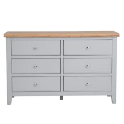 Eaton Grey Painted Oak 6 Drawer Chest 15 Eaton Grey Painted Oak 6 Drawer Chest -Furniture Specialty Store EA 6DC G6Large