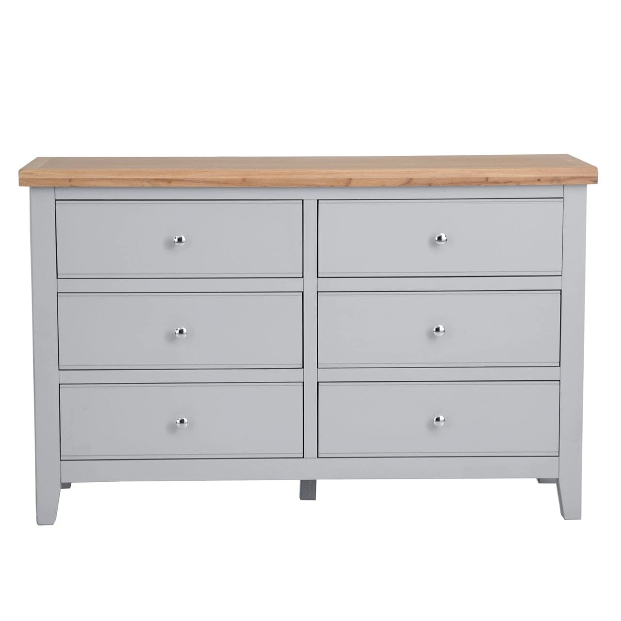 Eaton Grey Painted Oak 6 Drawer Chest 7 Eaton Grey Painted Oak 6 Drawer Chest - Image 7