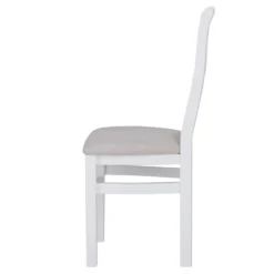 Eaton White Painted Oak Cross Back Dining Chair Fabric Seat -Furniture Specialty Store EA CBCF W4Large