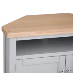 Eaton Grey Painted Oak Corner TV Unit 14 Eaton Grey Painted Oak Corner TV Unit -Furniture Specialty Store EA CTV G5Large