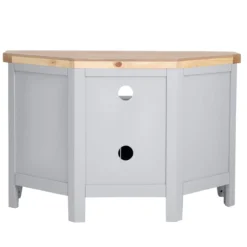Eaton Grey Painted Oak Corner TV Unit 17 Eaton Grey Painted Oak Corner TV Unit -Furniture Specialty Store EA CTV G8Large