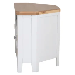 Eaton White Painted Oak Corner TV Unit -Furniture Specialty Store EA CTV W7Large