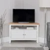 Eaton White Painted Oak Corner TV Unit