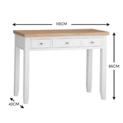 Eaton White Painted Oak Dressing Table -Furniture Specialty Store EA DT W 09