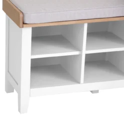 Eaton White Painted Oak Large Hall Bench 10 Eaton White Painted Oak Large Hall Bench -Furniture Specialty Store EA HB W3Large