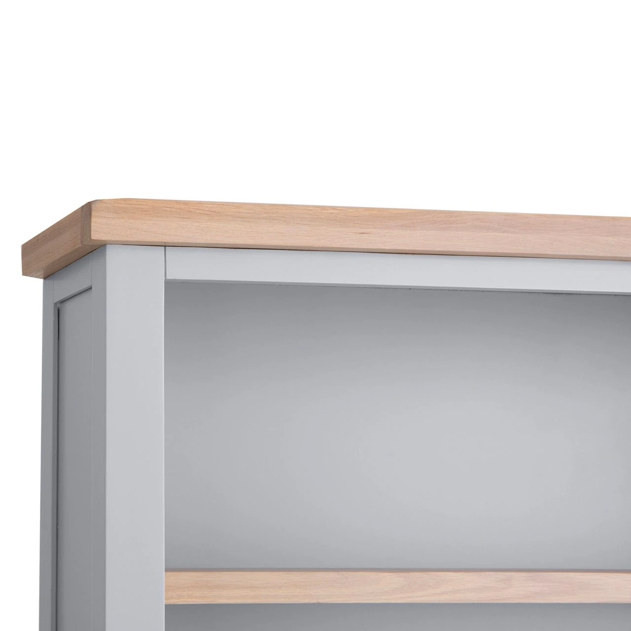 Eaton Grey Painted Oak Large Wide Bookcase 6 Eaton Grey Painted Oak Large Wide Bookcase - Image 6