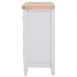 Eaton Grey Painted Oak 2 Door Large Sideboard With Wicker Baskets -Furniture Specialty Store EA LS G7Large