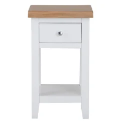 Eaton White Painted Oak Lamp Table 13 Eaton White Painted Oak Lamp Table -Furniture Specialty Store EA LT W6Large