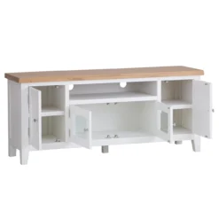 Eaton White Painted Oak Large TV Unit -Furniture Specialty Store EA LTV W2Large