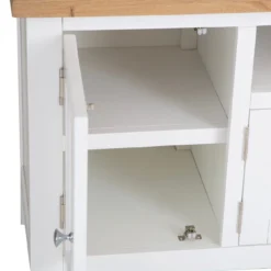 Eaton White Painted Oak Large TV Unit -Furniture Specialty Store EA LTV W3Large