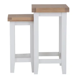 Eaton White Painted Oak Nest Of 2 Tables -Furniture Specialty Store EA N2T W5Large