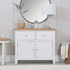 Eaton White Painted Oak Small Sideboard