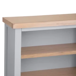 Eaton Grey Painted Oak Small Wide Bookcase -Furniture Specialty Store EA SWBC G2Large