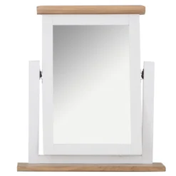Eaton White Painted Oak Dressing Table Mirror -Furniture Specialty Store EA TM W2Large