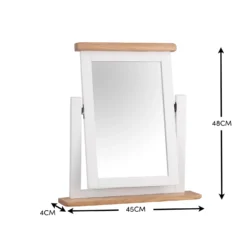 Eaton White Painted Oak Dressing Table Mirror -Furniture Specialty Store EA TM W 07
