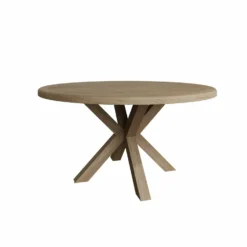 Wessex Smoked Oak Large Round Cross Leg Dining Table 7 Wessex Smoked Oak Large Round Cross Leg Dining Table -Furniture Specialty Store HO LRT 02 scaled