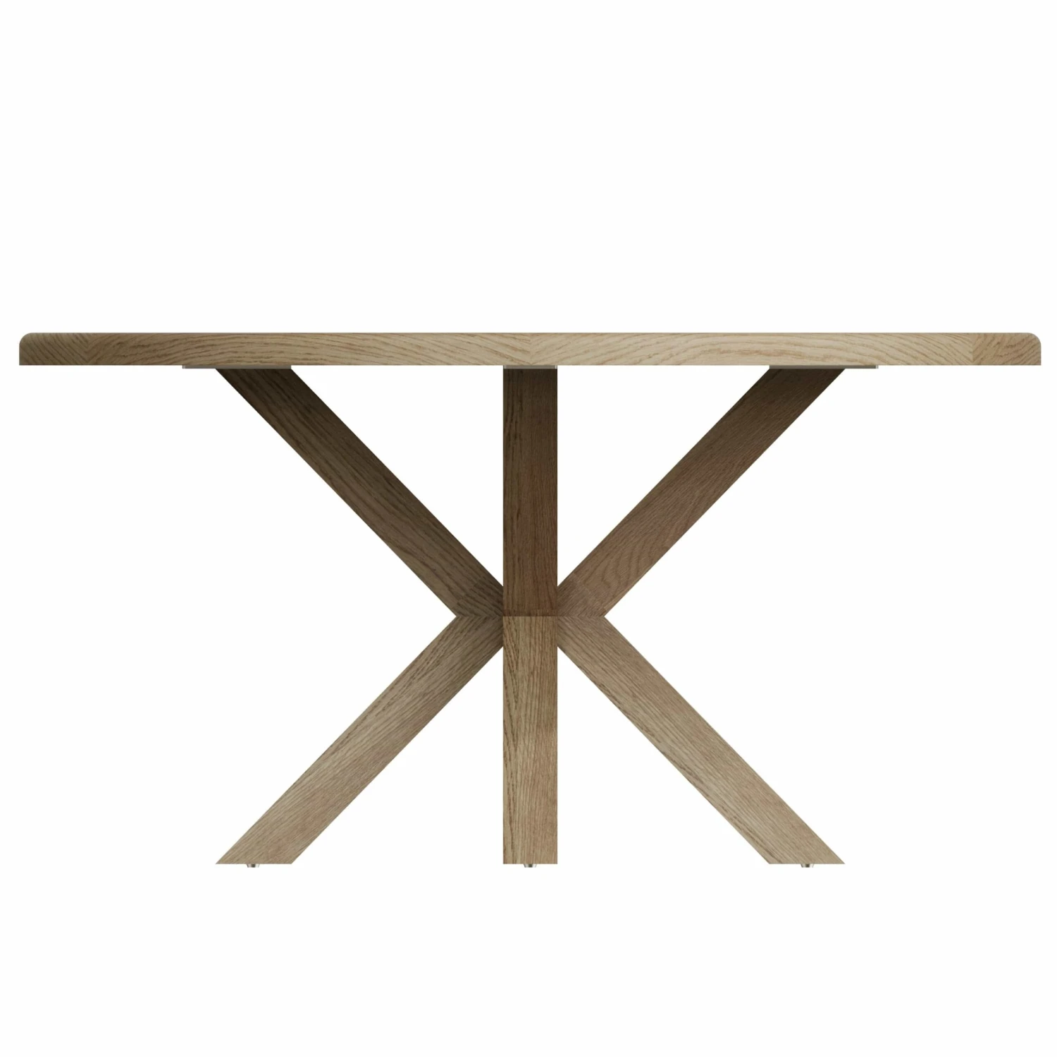 Wessex Smoked Oak Large Round Cross Leg Dining Table 4 Wessex Smoked Oak Large Round Cross Leg Dining Table - Image 4