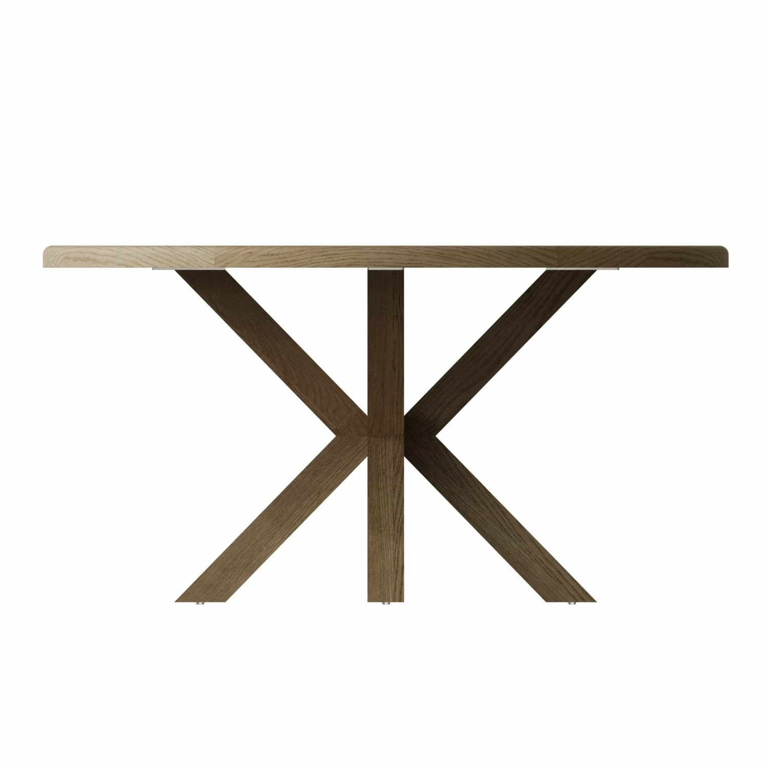 Wessex Smoked Oak Large Round Cross Leg Dining Table 5 Wessex Smoked Oak Large Round Cross Leg Dining Table - Image 5