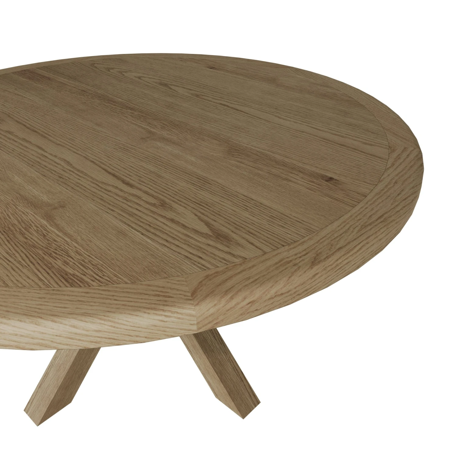 Wessex Smoked Oak Large Round Cross Leg Dining Table 2 Wessex Smoked Oak Large Round Cross Leg Dining Table - Image 2