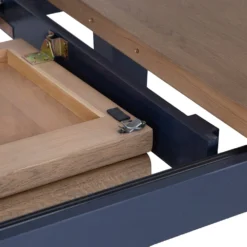 Wessex Smoked Oak Blue Painted 1.3m Extending Dining Table -Furniture Specialty Store HOP 13BET B 16