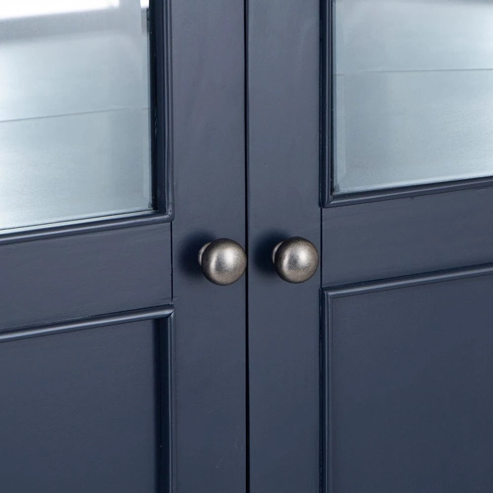 Wessex Smoked Oak Blue Painted Extra Large Tall Drinks Cabinet 8 Wessex Smoked Oak Blue Painted Extra Large Tall Drinks Cabinet - Image 8