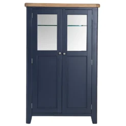 Wessex Smoked Oak Blue Painted Extra Large Tall Drinks Cabinet 29 Wessex Smoked Oak Blue Painted Extra Large Tall Drinks Cabinet -Furniture Specialty Store HOP DC B 14