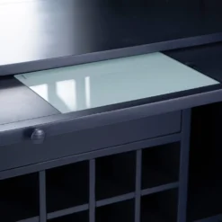 Wessex Smoked Oak Blue Painted Extra Large Tall Drinks Cabinet 26 Wessex Smoked Oak Blue Painted Extra Large Tall Drinks Cabinet -Furniture Specialty Store HOP DC B 7