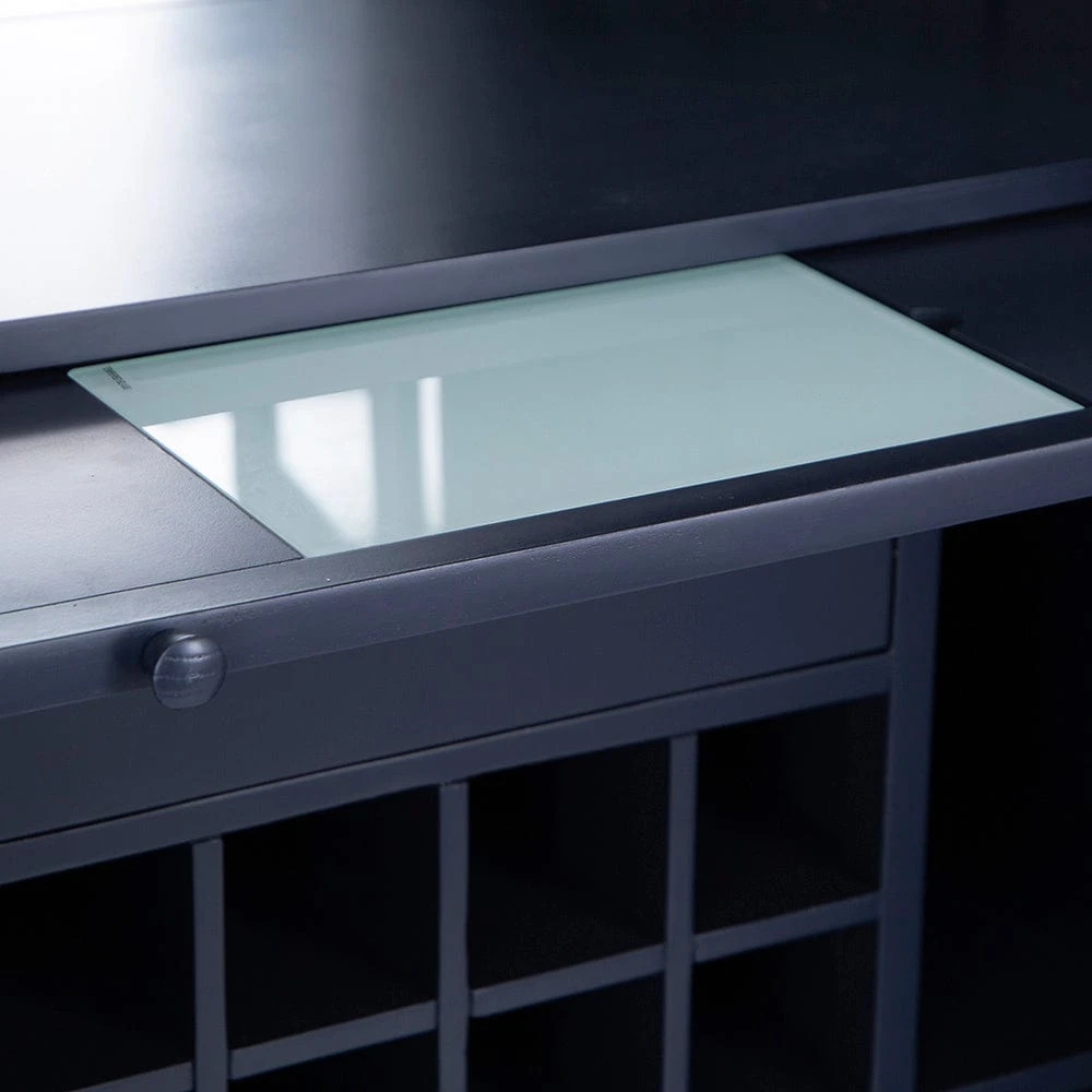 Wessex Smoked Oak Blue Painted Extra Large Tall Drinks Cabinet 12 Wessex Smoked Oak Blue Painted Extra Large Tall Drinks Cabinet - Image 12