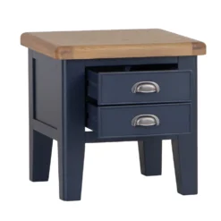 Wessex Smoked Oak Blue Painted Lamp Table -Furniture Specialty Store HOP LT B 2