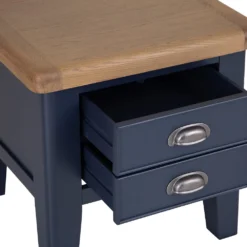 Wessex Smoked Oak Blue Painted Lamp Table -Furniture Specialty Store HOP LT B 3