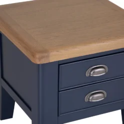 Wessex Smoked Oak Blue Painted Lamp Table -Furniture Specialty Store HOP LT B 4