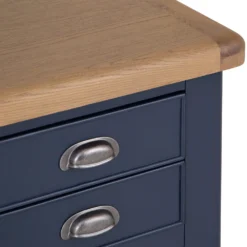 Wessex Smoked Oak Blue Painted Lamp Table -Furniture Specialty Store HOP LT B 7