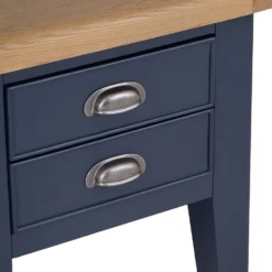 Wessex Smoked Oak Blue Painted Lamp Table -Furniture Specialty Store HOP LT B 8