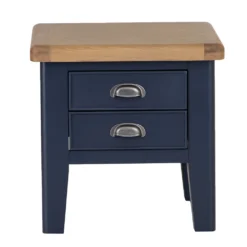 Wessex Smoked Oak Blue Painted Lamp Table -Furniture Specialty Store HOP LT B 9