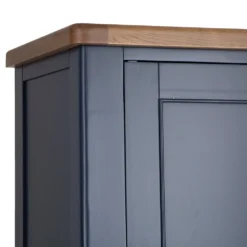 Wessex Smoked Oak Blue Painted Slim Larder Cupboard -Furniture Specialty Store HOP SLU B 7