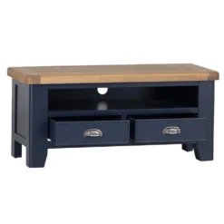 Wessex Smoked Oak Blue Painted TV Unit -Furniture Specialty Store HOP STV B 2