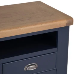 Wessex Smoked Oak Blue Painted TV Unit -Furniture Specialty Store HOP STV B 8