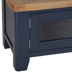 Wessex Smoked Oak Blue Painted Extra Large TV Unit -Furniture Specialty Store HOP XLTV B 5