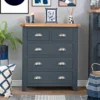 Hampshire Blue Painted Oak 2 Over 3 Chest