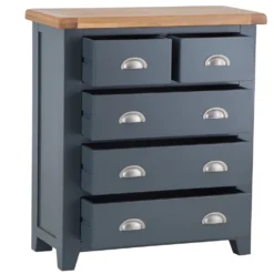 Hampshire Blue Painted Oak 2 Over 3 Chest -Furniture Specialty Store HP 2O3 B 7