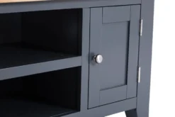 Hampshire Blue Painted Oak Small TV Unit 21 Hampshire Blue Painted Oak Small TV Unit -Furniture Specialty Store HP STV B 1