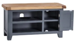Hampshire Blue Painted Oak Small TV Unit 14 Hampshire Blue Painted Oak Small TV Unit -Furniture Specialty Store HP STV B 6