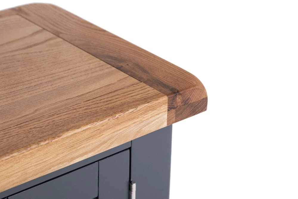 Hampshire Blue Painted Oak Small TV Unit 8 Hampshire Blue Painted Oak Small TV Unit - Image 8